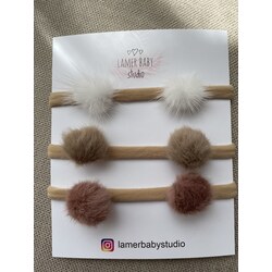 Mini Ponpon Bandana Set