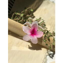 Aloha Lotus Çiçeği Toka "Beyaz-Pembe"