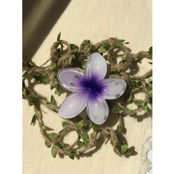 Aloha Lotus Çiçeği Toka "Beyaz-Mor"