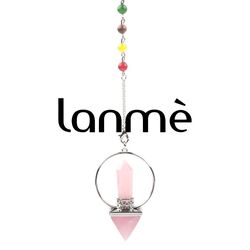 Lanmè Chakra Pendulum Pembe Kuvars Pandül