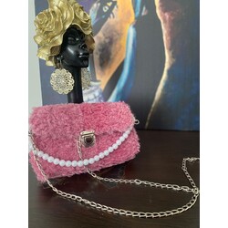 Lavender Studio inci detaylı mini boy yumoş çanta 