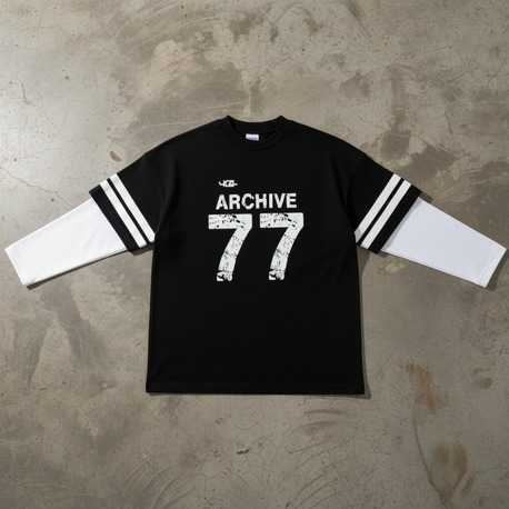 Baskılı uzunkollu tshirt siyah renk