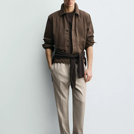 Kumaş bej jogger