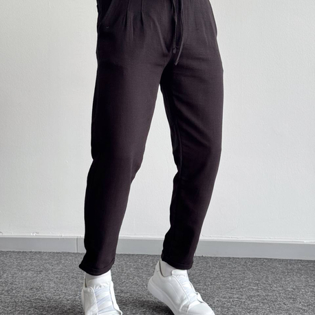 Siyah keten pantolon
