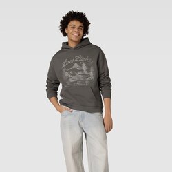 LOW LIGHTS Rhinestone Hoodie Dark Grey