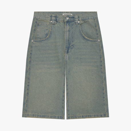 (D) 7HEAVENS Denim Jorts - Yellow Tinded