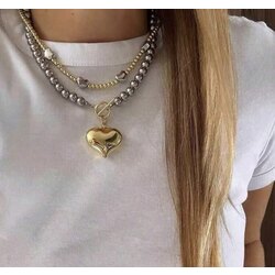 2li Silver&Gold Kolye Set