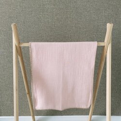 4 Katlı Krinkel Müslin Pembe Battaniye