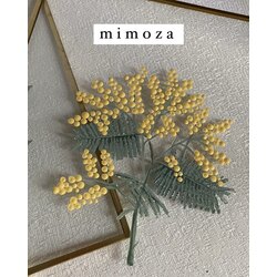 Mimoza pirinç çerçeveli tablo 
