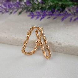 Lente Aksesuar Xuping VIP Serisi Zirkon Taşlı Oval Burgu Küpe