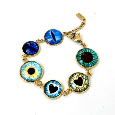 “Stolen Eyes” Gold Bileklik 