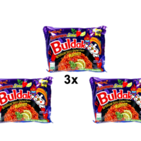 3 Adet Habanero Lime Buldak Hot Chicken Flavor Ramen 135 g (Misket Limonu)