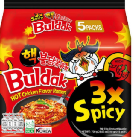 3X SPICY HOT CHICKEN FLAVOR RAMEN HELAL DAMGALI 5 adet