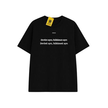 'EXCLUSIVE DESIGN' | Oversize Siyah Tişört | DISTASTE