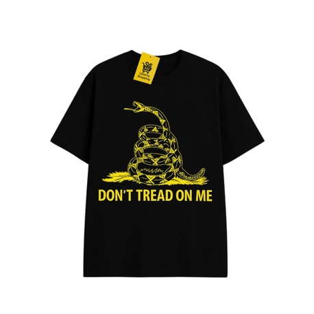 GADSDEN YILANLI 'DON'T TREAD ON ME' | Oversize Siyah Tişört