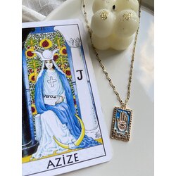 Çelik tarot kolye