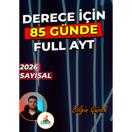 2026 BİLGİN GÜREK DERECE YAPTIRTACAK 85 GÜN AYT SAYISAL PROGRAM DİJİTAL KİTAP 