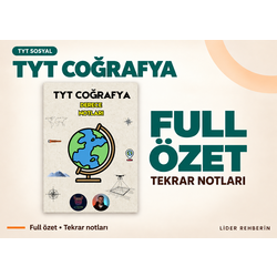 TYT COĞRAFYA FULL TEKRAR NOTLARI | ÖZET