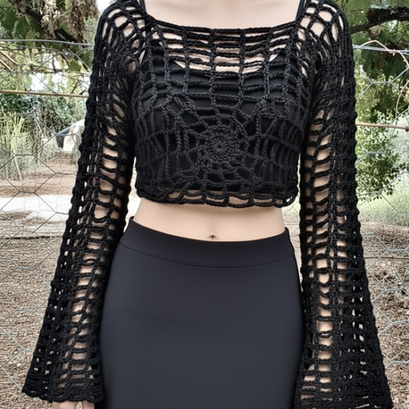 Örümcek Ağı Bluz (Black)