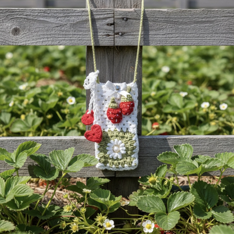 Strawberry Telefon Çantası