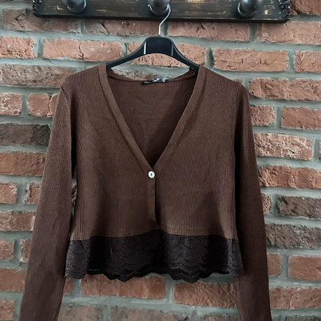 Fistolu crop hırka