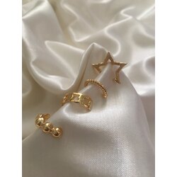4lü gold kıkırdak küpe✨