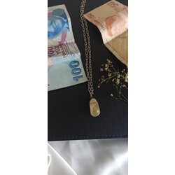 doğal sitrin taşı  kolye