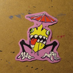 Şemsiyeli Limon - Sticker 