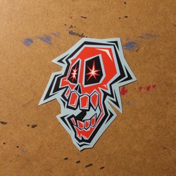 Mavi Dikenli Kurukafa - Sticker