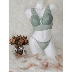 Kadın Bralet Transparan Detaylı Sütyen Külot Takım