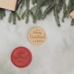 isim yazılı Merry Christmas daire kalıbı