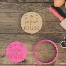 Super Mum Yazılı Kalıp