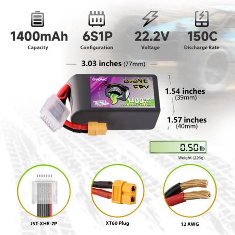 Ovonic Rebel 2.0 1400mah 22.2V 6S 150C
