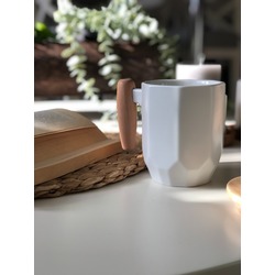 M7002 - Ahşap Kulplu Kupa