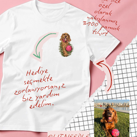 Evcil Hayvan Nakışlı T-shirt