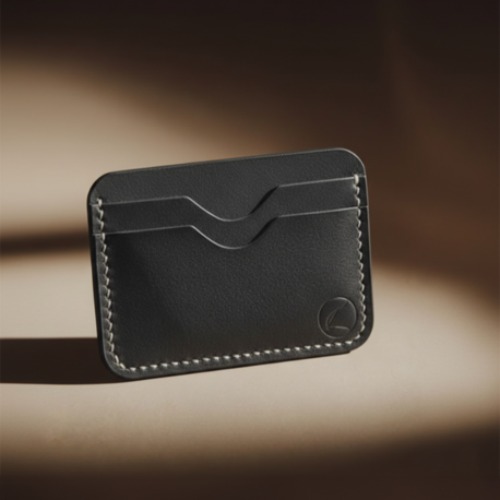 Clove Card Holder / Siyah Vegetal Leather 