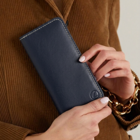 Lithe Long Wallet / Siyah Vegetal Leather