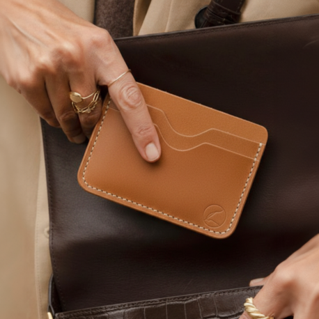 Clove Card Holder / Taba Vegetal Leather 