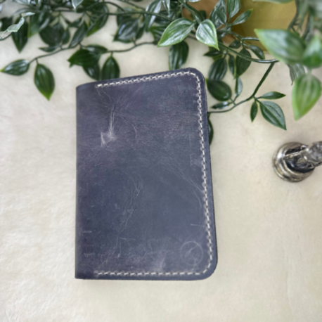 Plethora Pasaport Wallet / Gri Crazy Leather