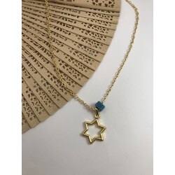Gold Yıldız Figürlü Zincir Kolye