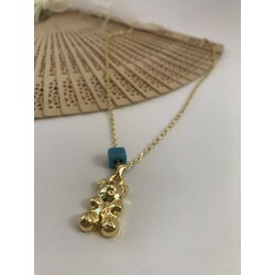 Gold Ayıcık Figürlü Zincir Kolye
