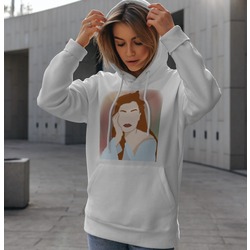  Kişiye Özel Minimalist Çizim Kadın Hoodie