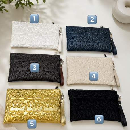 Yıldız Desen Markasız Clutch