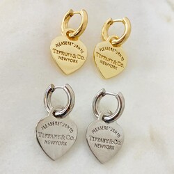Tiffany&Co Kalp Charm Küpe 