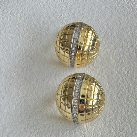 Mer Gold Disco Ball Küpe 