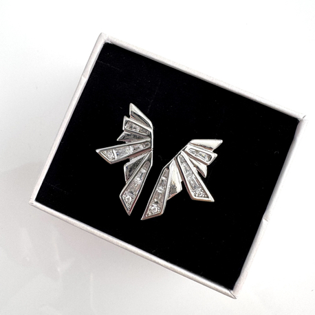 Silver Kesme Taş Detay Kelebek Yüzük