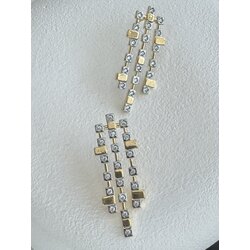 2 Renk Geometrik Desen Küpe  