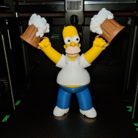 Homer Simpson Bira Kupası Figür – 3D Baskı Dekoratif Koleksiyon Objesi