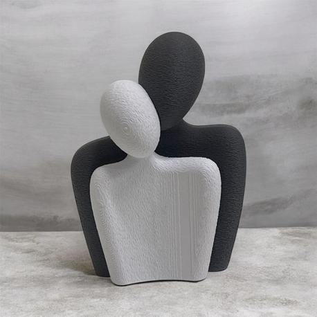 Soyut Çift Figürü – Modern Aşk Temalı Dekoratif Heykel & Minimalist Biblo