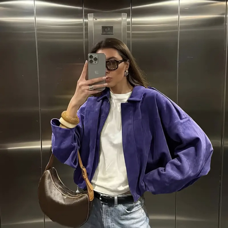 Zara muadili süet bomber ceket 